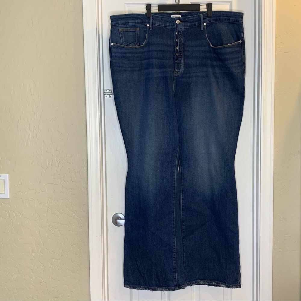 Good American Good Classic Boot Jeans High Rise Inseam 34” Size 30